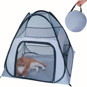 Outdoor Cat Cages Indoor House & Outdoor Cat Enclosure - Portable Pop Up Kennel Tent with Breathable Mesh, Survival Kit for Cats