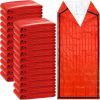 24 Pack Emergency Sleeping Bag Survival Bivy Sack Blanket Lightweight Portable Thermal Survival Bag Thick Tent for Camping Hiking Outdoor Adventure A