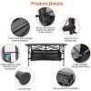 220 lbs Folding Camping Table – 30-Second Tool-Free Setup, Aluminum Roll-Top & Steel Frame, Detachable Mesh Basket, Portable Outdoor Picnic/BBQ/Beach