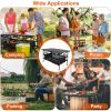 220 lbs Folding Camping Table – 30-Second Tool-Free Setup, Aluminum Roll-Top & Steel Frame, Detachable Mesh Basket, Portable Outdoor Picnic/BBQ/Beach