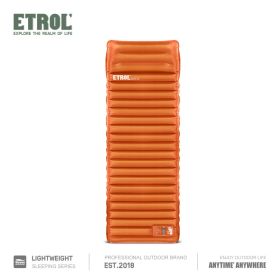 Camping Sleeping Pad; Inflatable Sleeping Mat With Pillows; Waterproof Lightweight Mattress; Folding Bed Cushion For Backpack Travel Hiking Camping W (Color: Orange)