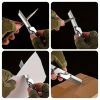 Stainless steel compact folding knife - lightweight, sharp blade, two-handed grip, durable design for outdoor survival and tactical use - the perfect