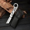 Stainless steel compact folding knife - lightweight, sharp blade, two-handed grip, durable design for outdoor survival and tactical use - the perfect